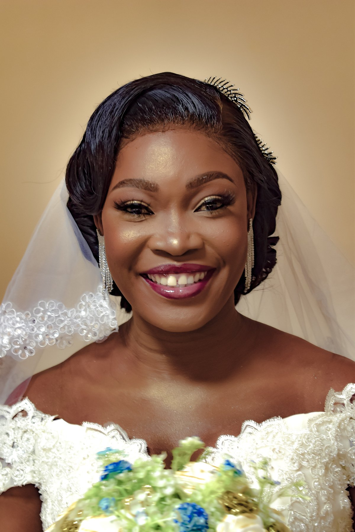 Portrait of a Woman In White Wedding Dress